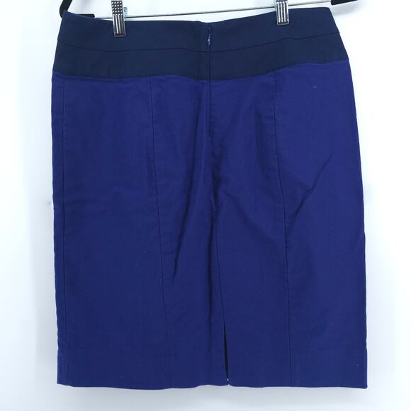 Cabi Career Boss Babe Blue Color Block Cotton Stretch Pencil Bodycon Skirt 10 - Picture 7 of 8
